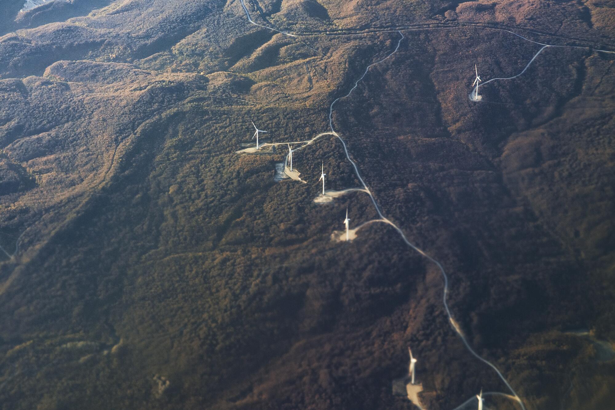 Parque eólico cielo
